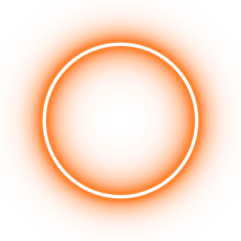 Neon orange circle icon